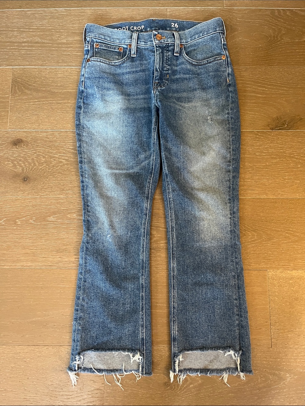 J Crew Demi Boot Crop with Frayed Hem size 26